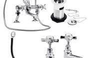 Ultra Traditional Beaumont Cranked Bath Shower Mixer Pack - Chrome - I399X