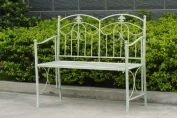 Ascot 2 Seater Folding Metal Garden Bench - Ant.Green