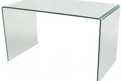 Geo-Glass Large Clear Glass Desk
