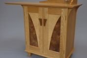 Oak cabinet with side desk