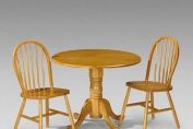 Dundee small round 'drop-leaf' table + 2 chair set