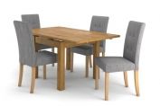 Brookes Square Extending Dining Table & 4 Grey Lucy Chairs