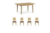 Onslow Extending Dining Table & 4 Ladderback Chairs