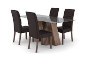 Piston Dining Table & 4 Piston Chairs