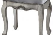 ESTELLE COLLECTION SILVER LEAF DRESSING TABLE STOOL