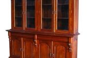 Victorian Style Glazed 4 Section Mahogany Bookcase
