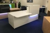 White Tera Reception Desk