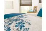 Mambo Filled Bed Runner, Teal