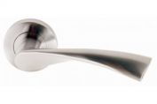 Dale Hardware Flex Satin Chrome Lever on Rose Door Handle