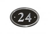 Oval Aluminium House Number - Polished (WA7)