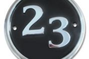 Round Aluminium House Number (WPA6)