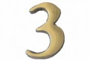 Brass House Numbers - 5cm height, Self Adhesive