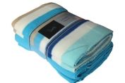 Duets Striped Fleece Throw, Blue