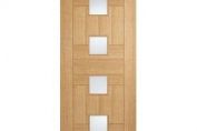 LPD Internal Oak Quebec Supermodel Door with Frosted Glass
