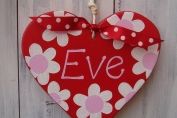 Personalised Daisy Hanging Heart