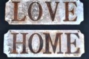 Antique style metal name plaques