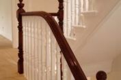 Mahogany staircase and banisters French Polished